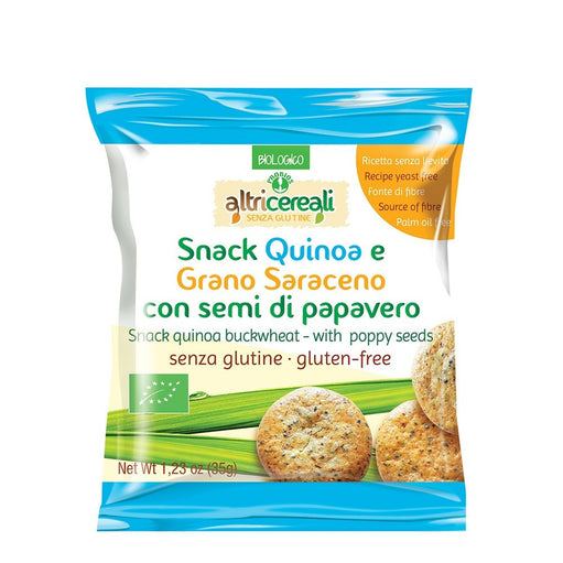 Snack din quinoa si hrisca cu seminte de mac 35g - Gustări