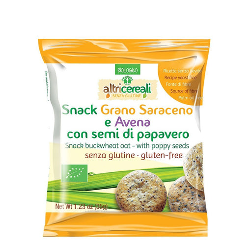Snack din hrisca si ovaz cu seminte de mac 35g - Gustări